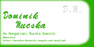 dominik mucska business card